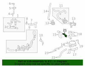 Cooling pipe metal Honda Clarity 18-21 usa long