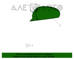 Left side mirror assembly Dodge Challenger 09-14 heating