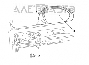 Left side mirror assembly Dodge Challenger 09-14 heating