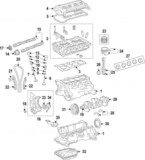 Cylinder head assembly Kia Soul 14-19 1.6