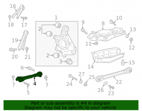 Rear left central transverse control arm Chevrolet Camaro 16-23