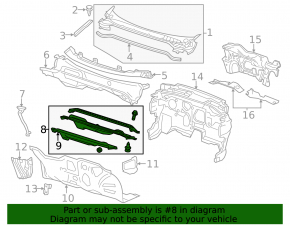 Chevrolet Volt 11-15 wiper pan