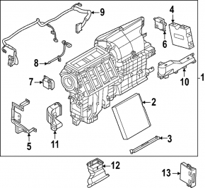 Nissan Ariya 23-25 air conditioner heater housing