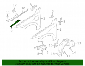 Upper Front Right Wing Bracket Volvo XC60 18-23