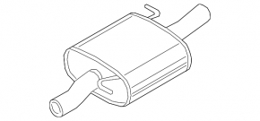 Exhaust line middle part VW Atlas 18-19 2.0T