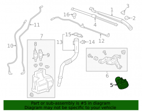 Windscreen wiper linkage with motor front right Chevrolet Bolt 17-