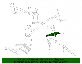 Bracket of the cooling system pump Audi Q7 16- 3.0T