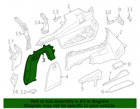 Rear arch trim left lower rear BMW X7 G07 19-22 Mokka