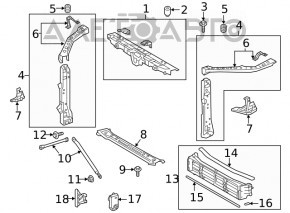 TV bracket right Lexus ES250 ES300h ES350 19-