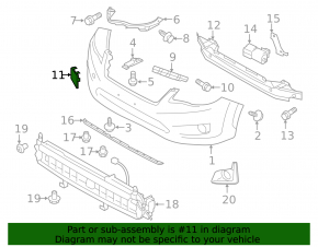 Tow Hook Plug Front Bumper Subaru XV Crosstrek 13-15