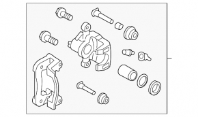 Rear left support Hyundai Elantra UD 11-16
