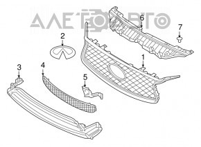Infiniti QX30 17- Grille Emblem