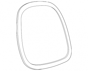 Right taillight frame Mini Cooper F56 3d 14- chrome