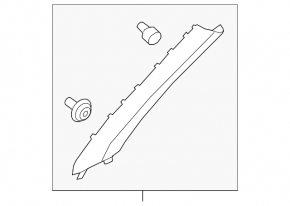 Front pillar trim upper left Kia Niro 17-22 gray