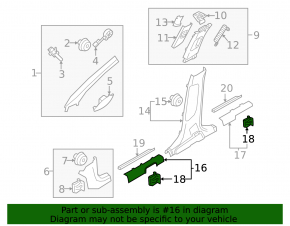 Inner front left door sill plate for Kia Sportage 23-26, black