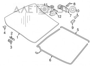 Interior mirror Lexus ES300h ES350 13-15 black with control