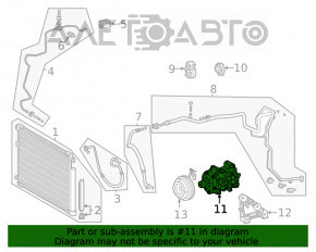 Air Conditioning Compressor Toyota Highlander 20-22 3.5