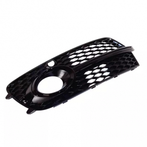 Lower grille of the front bumper left Audi Q5 8R 13-17 rest, s-line, matt+gloss, black insert, under fog lights, dented