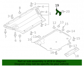 Front right drive guard Audi A4 B9 17-