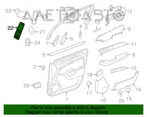 Front left window lift control Mercedes GLA 15-20 for auto folding