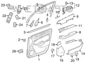 Front left window lift control Mercedes GLA 15-20 for auto folding