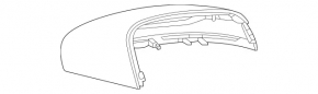 Left side mirror cover for Mercedes X167 GLS 450 580 20-26 under the turn signal