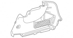 Left arch trim for Mercedes A-class V177 19-22, black