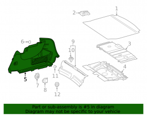 Left arch trim for Mercedes A-class V177 19-22, black
