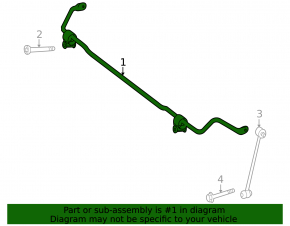 Rear stabilizer Mercedes GLC 16-22
