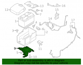 Battery bracket Ford Focus mk3 11-18