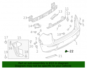 Rear bumper towing hook plug right Mazda CX-30 20-
