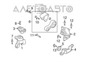 Engine mount left Mazda6 09-13 2.5