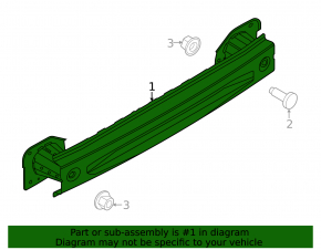 Rear Bumper Reinforcement Ford Mustang Mach-E 21-23