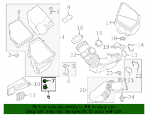 Air filter housing bracket lower BMW 5 G30 17-23