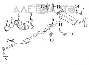 Exhaust manifold assembly BMW 3 G20 19- 2.0T