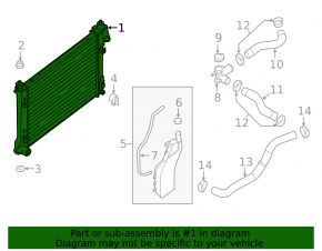 Radiator cooling water Nissan Sentra 13-19 1.8 automatic transmission