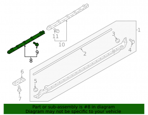 Door sill bracket left front Volvo XC90 16-23