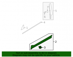 Door trim lower front right Volvo XC40 19-25 structure