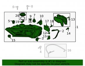 Right front headlight for Audi Q7 20-24 rest, LED