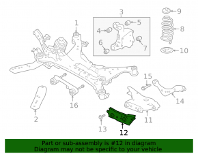 Rear left transverse control arm Nissan Altima 19-24 fwd, dented