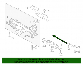 Steering rod right VW Passat b7 12-15 USA