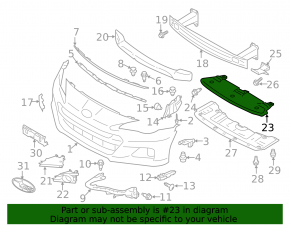 Subaru BRZ 13-20 front bumper bracket, center lower