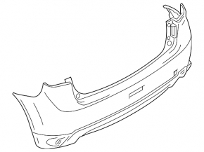 Rear bumper bare Mitsubishi Outlander Sport ASX 11-15 prerest
