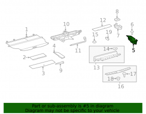 Right trunk pocket for Toyota Highlander 2013