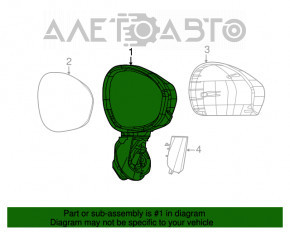 Left side mirror Fiat 500 12-19