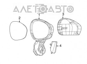Left side mirror Fiat 500 12-19
