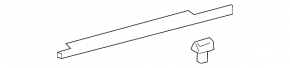 Door-glass molding, center rear left, Toyota Avalon 2012
