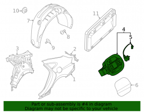 Fuel tank flap housing Kia K5 21-24