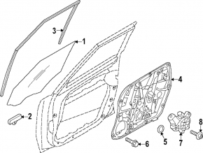 Window lifter with motor front left Kia Soul 14-19