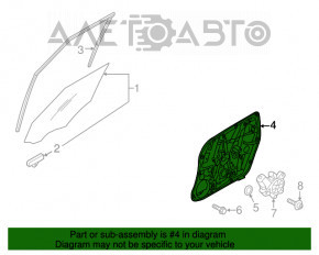 Window lifter with motor front left Kia Soul 14-19